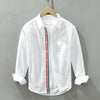 Button-Up Long-Sleeve Shirt Striped NS888