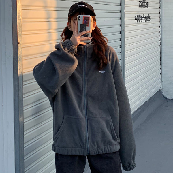 "Winter 1993" Lettering Zip-up Hoodie NS573