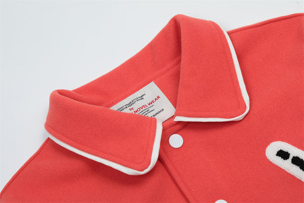 Varsity Graphic Embroidery Baseball Jacket NS526