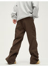 Wide Leg Baggy Cargo Pants Polyester Double Side Pockets NS832