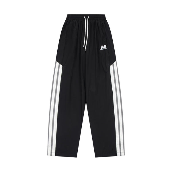 Baggy Striped Track Sweatpants NS381