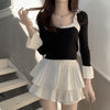 Layered Low-Rise Mini Skirt NS981