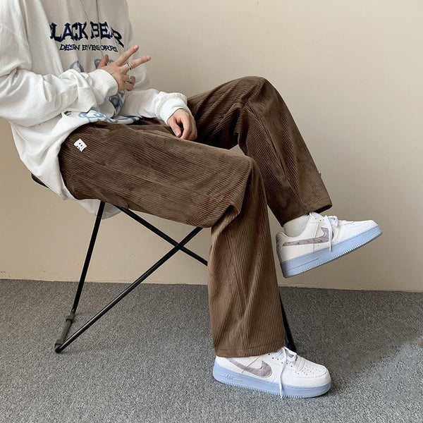 Wide Leg Corduroy Loose Pants NS361