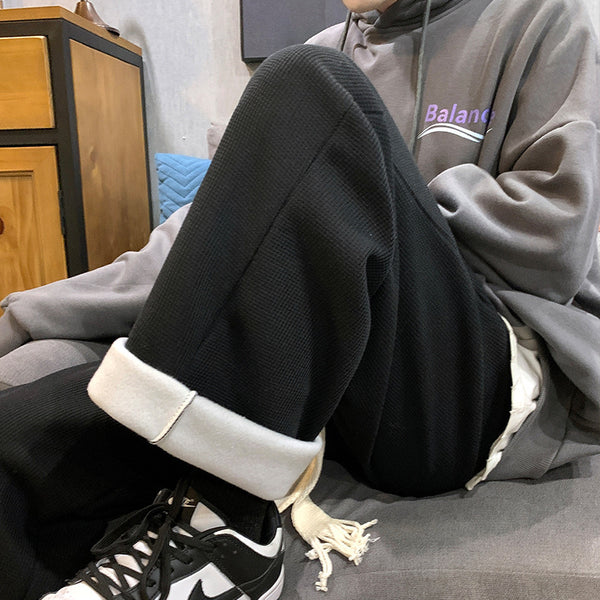 Loose Casual Cool Straight Drawstring Pants NS734