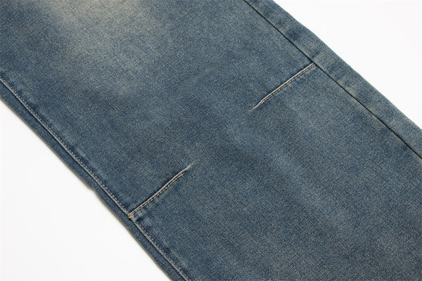 Denim Washed Wide-Leg Jeans NS916