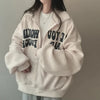 Graphic Oversized Zip-Up Hoodie NS2304
