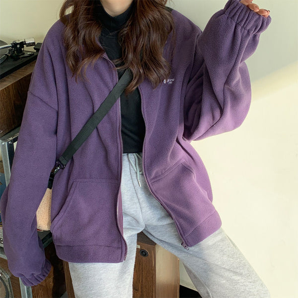 "Winter 1993" Lettering Zip-up Hoodie NS573