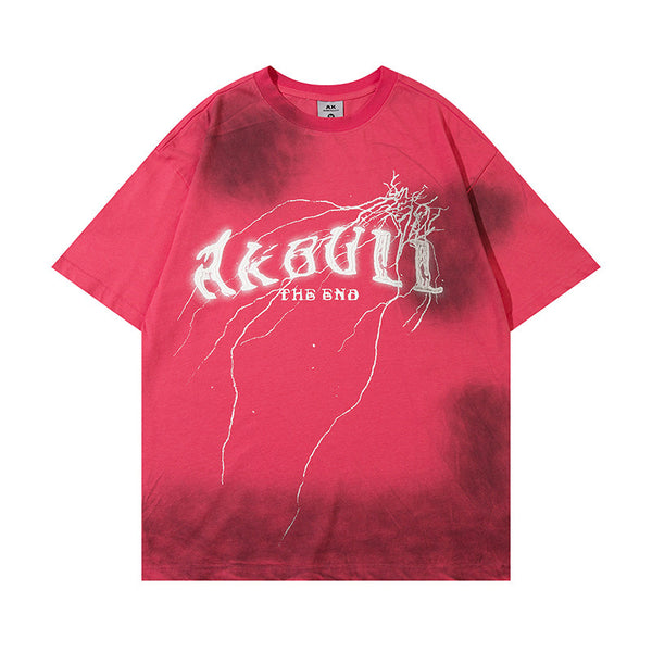 "THE END" Dark Washed Graphic Tee NS397