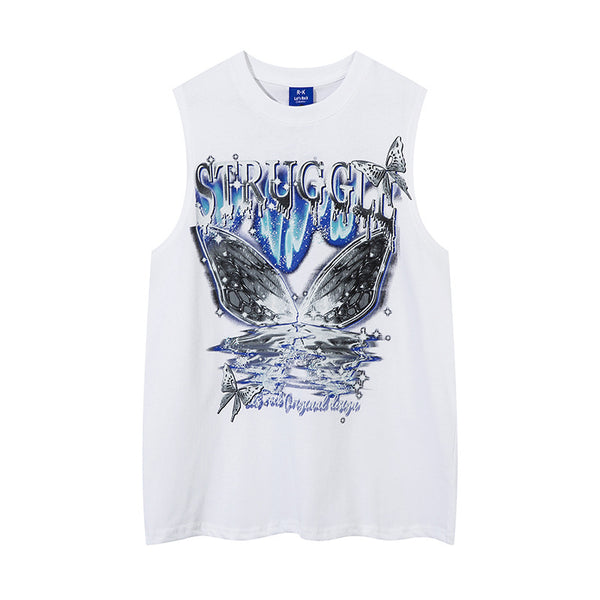 Butterfly Graphic Oversized Tank Top NS609