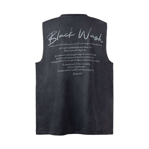 "Black Wash" Graphic Oversized Tank Top NS610