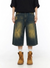 K-streetwear Washed Oversized Baggy Jean Shorts NS720