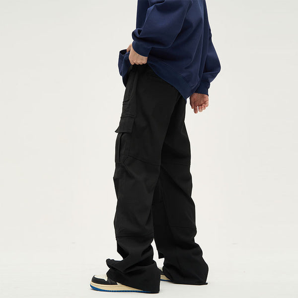 Wide Leg Baggy Cargo Pants Polyester Double Side Pockets NS832