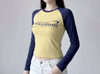 Korean Retro Lettering Raglan Sleeve Crop Tee NS391