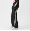 Triple Striped Wide Leg Baggy Track Sweatpants NS122