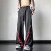 Baggy Wide-Leg V-Striped Sweatpants NS629