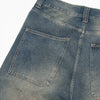 Denim Washed Wide-Leg Jeans NS916