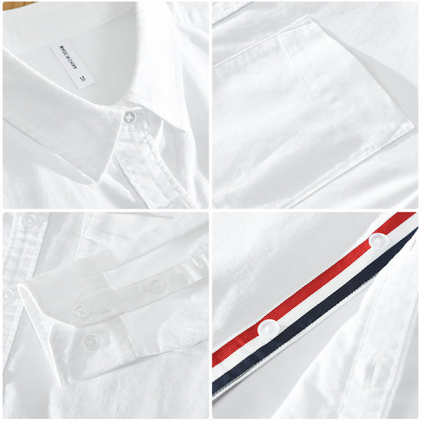 Button-Up Long-Sleeve Shirt Striped NS888