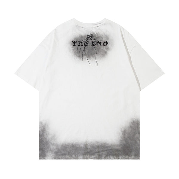 "THE END" Dark Washed Graphic Tee NS397