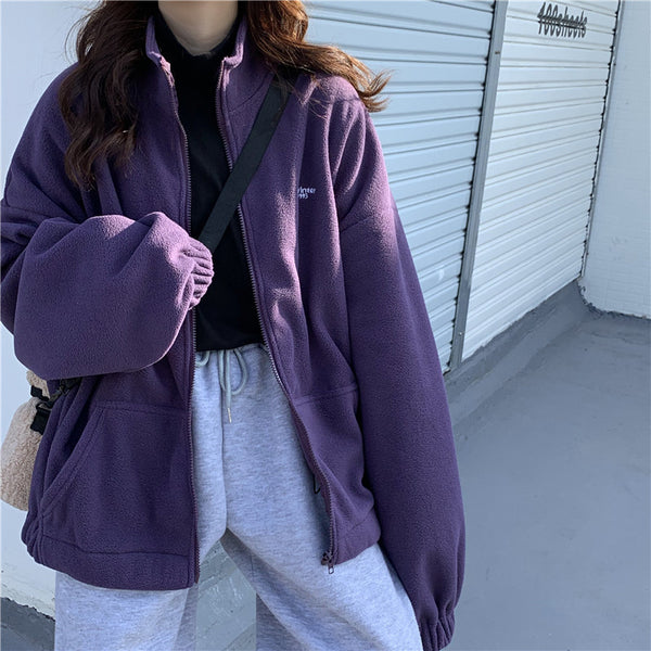 "Winter 1993" Lettering Zip-up Hoodie NS573