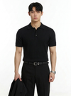 Quarter-Button Collared Polo Shirt NS124