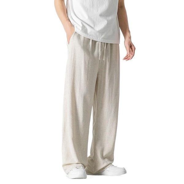 Thin Summer Loose Bamboo Straight Pants NS118