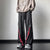 Baggy Wide-Leg V-Striped Sweatpants NS629