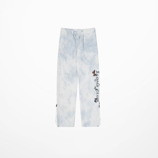 Butterfly Graphic Gradient Wide-Fit Sweatpants NS297
