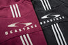 Oversize Striped Panel Zip-Up Hoodie NS2301