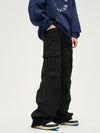Wide Leg Baggy Cargo Pants Polyester Double Side Pockets NS832