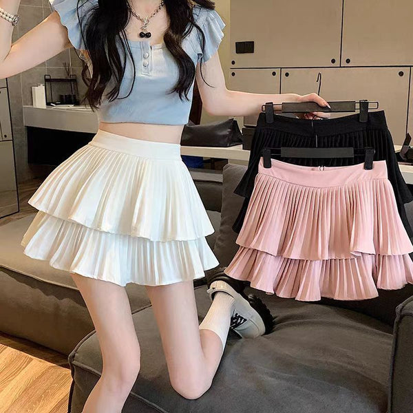 Layered Low-Rise Mini Skirt NS981