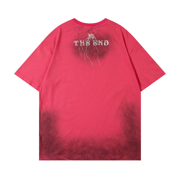 "THE END" Dark Washed Graphic Tee NS397