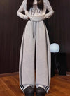 Double Stripe Oversized Baggy Wide-Leg Retro Sweatpants NS2290