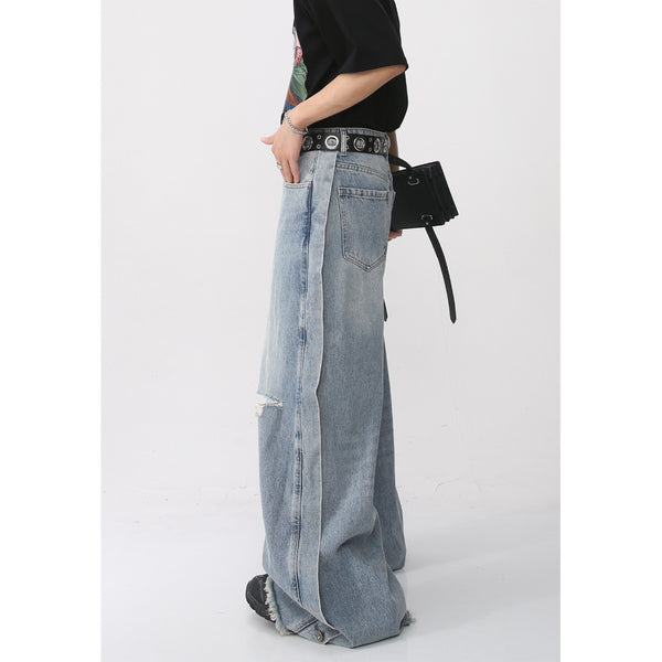 Baggy Distressed Ripped Denim Jeans NS610