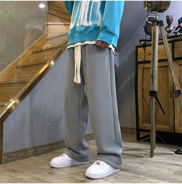Loose Casual Cool Straight Drawstring Pants NS734