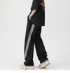 Triple Striped Wide Leg Baggy Track Sweatpants NS122
