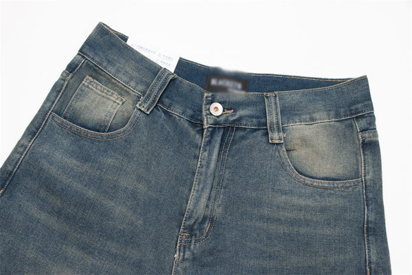 Denim Washed Wide-Leg Jeans NS916