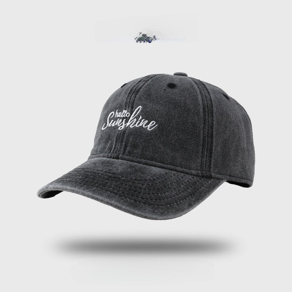 "HELLO SUNSHINE" Graphic Washed Cap NS1589
