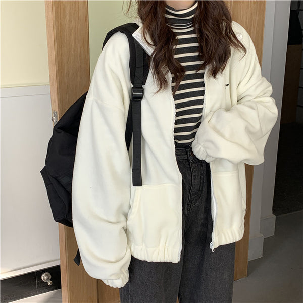"Winter 1993" Lettering Zip-up Hoodie NS573