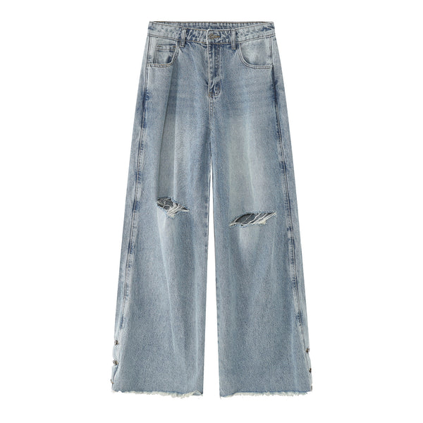 Baggy Distressed Ripped Denim Jeans NS610
