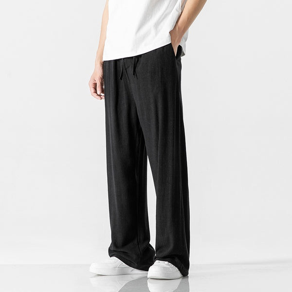 Thin Summer Loose Bamboo Straight Pants NS118