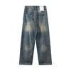 Denim Washed Wide-Leg Jeans NS916