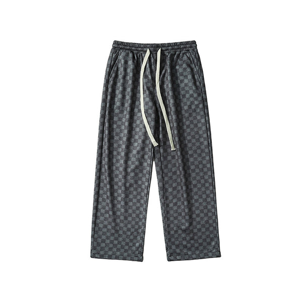 Light Checkered Baggy Polyester Pants NS816