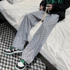 Light Checkered Baggy Polyester Pants NS816