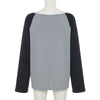 "NEW YORK" Loose Colorblock Raglan Oversized Top NS620