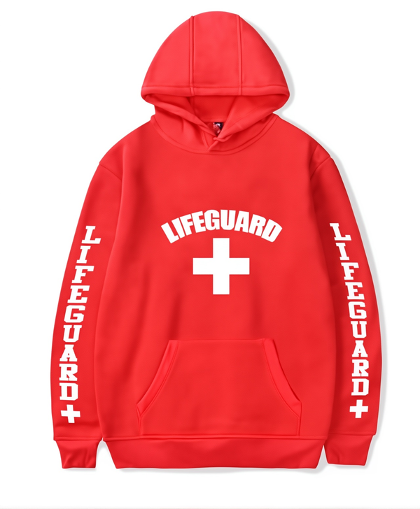 Lifeguard Graphic Oversized Pullover Hoodie NS713