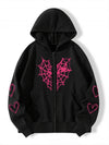 Spider Web Love Zip-up Hoodie Oversized NS512