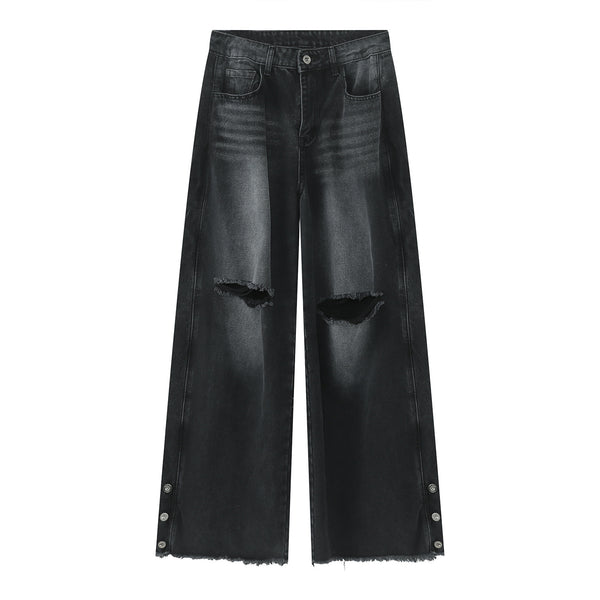 Baggy Distressed Ripped Denim Jeans NS610