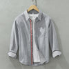 Button-Up Long-Sleeve Shirt Striped NS888