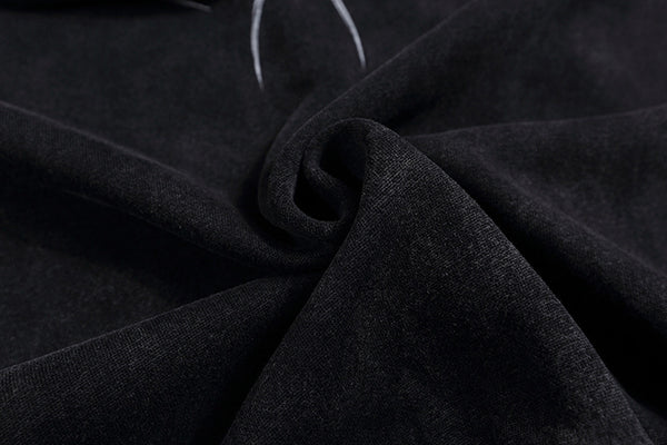 Graphic Black Washed Oversized Zip-up Hoodie NS620