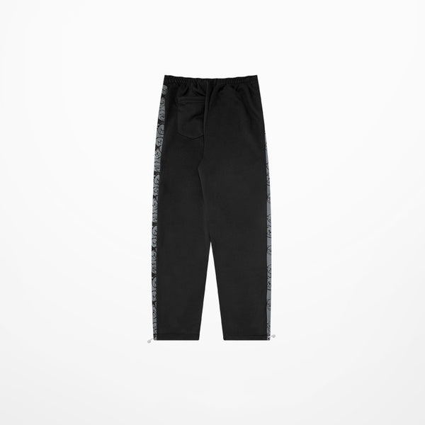 Side Striped Bear Pattern Casual Straight Cotton Pants NS633